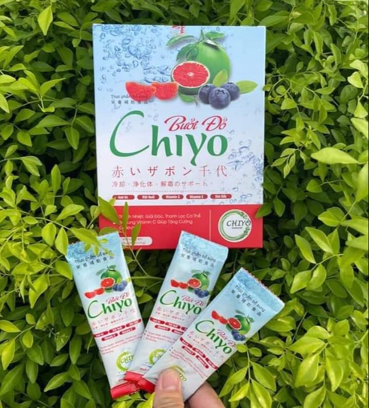 (HỘP 20 GÓI) - NƯỚC ÉP BƯỞI ĐỎ CHIYO - THANH LỌC CƠ THỂ GIẢM CÂN GIẢM MỠ