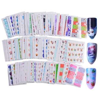 Set 5 tấm sticker dán nước Noel