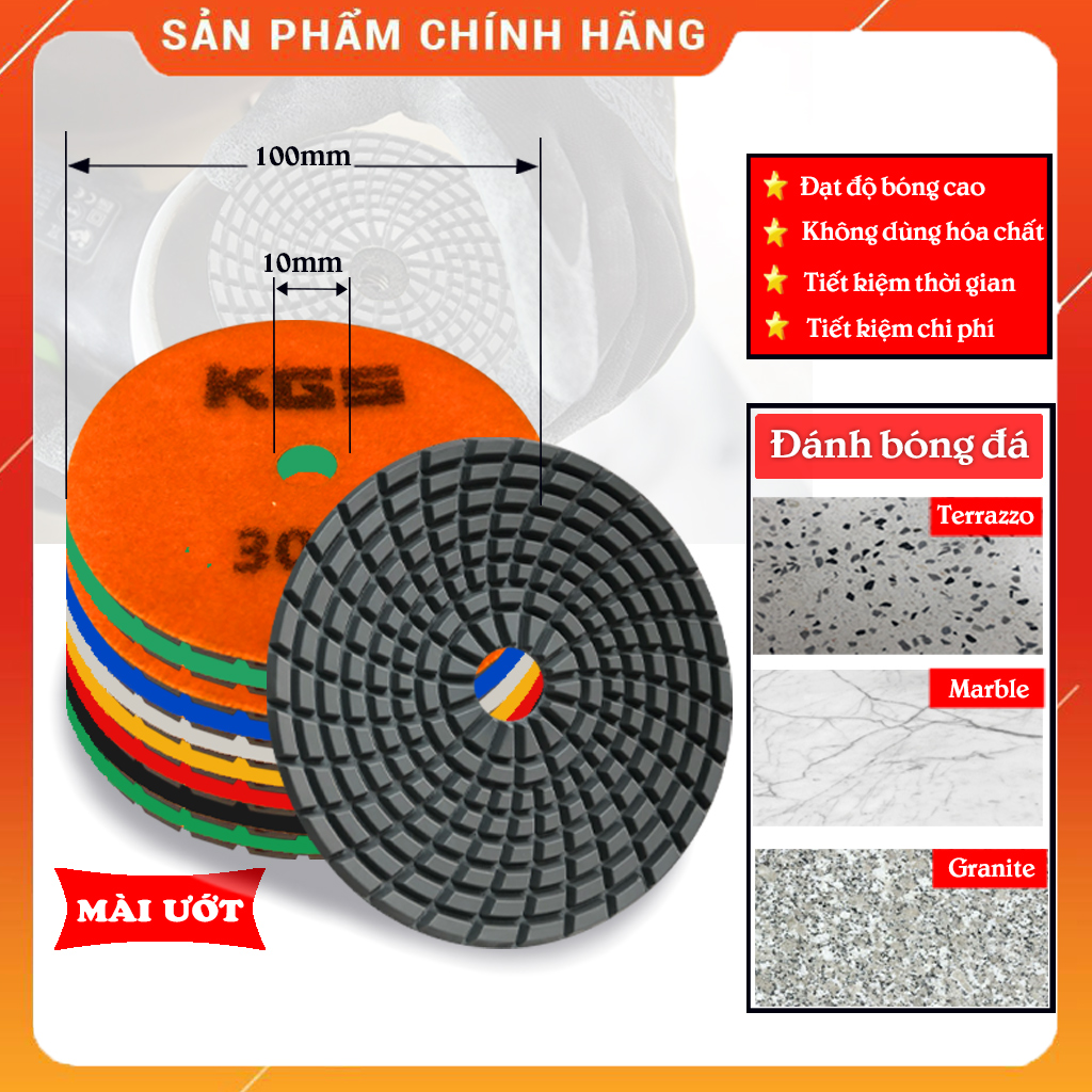 Đĩa mài, đánh bóng đá Marble, Granite KGS Speedline MM siêu bóng nhập khẩu Thụy Sĩ