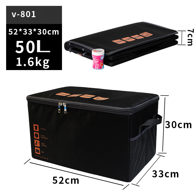 Hộp đựng đồ bỏ cốp ô tô xe con, xe hơi gấp gọn dung tích 50L siêu bền nhiều ngăn