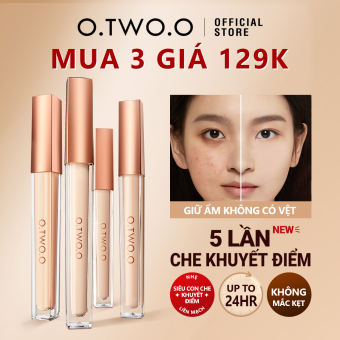Kem che khuyết điểm O.TWO.O dạng lỏng che phủ quầng thâm lỗ chân lông 4 màu sắc tùy chọn dành cho trang điểm 30g