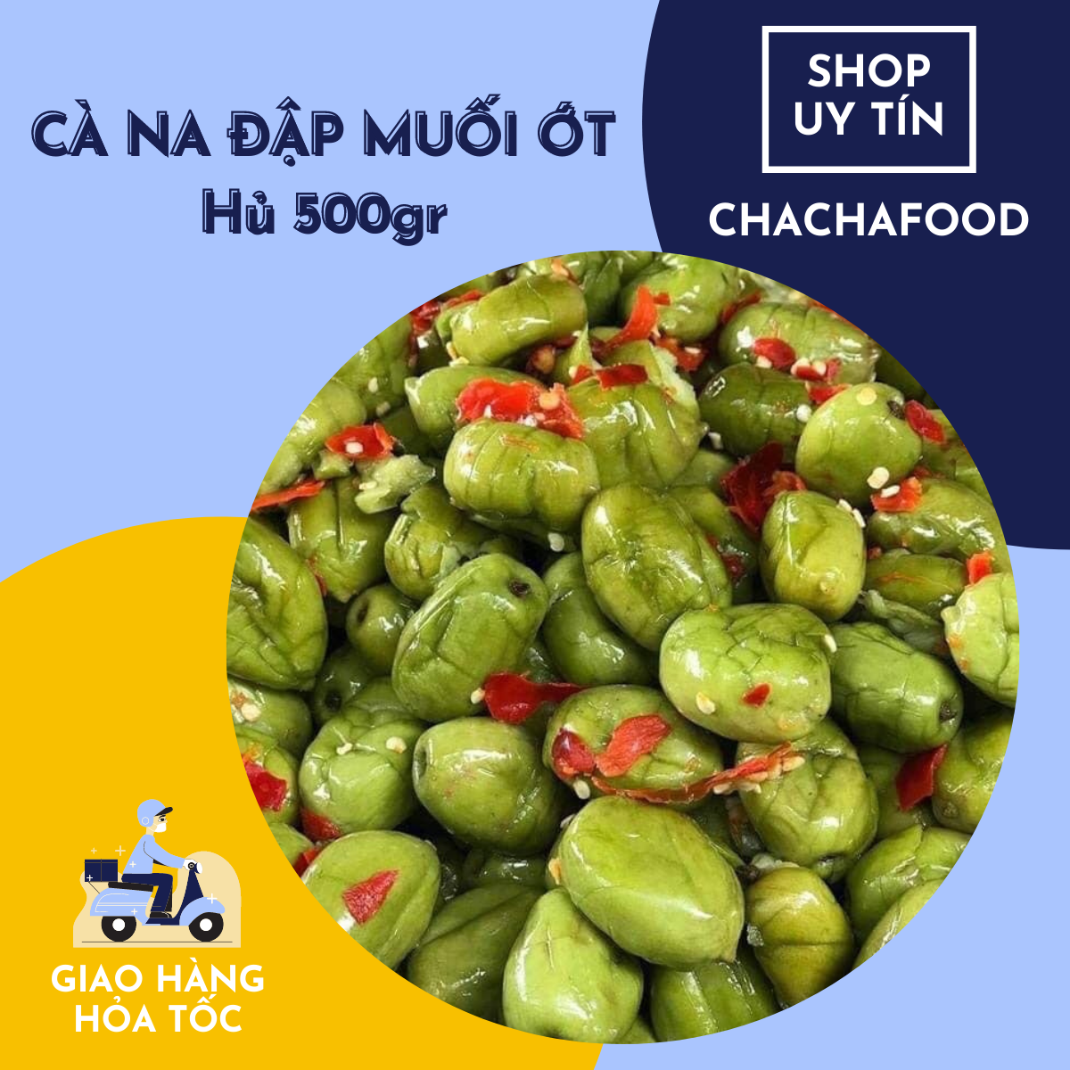 Cà na đập dập muối ớt ăn mà ghiền món ngon dân dã