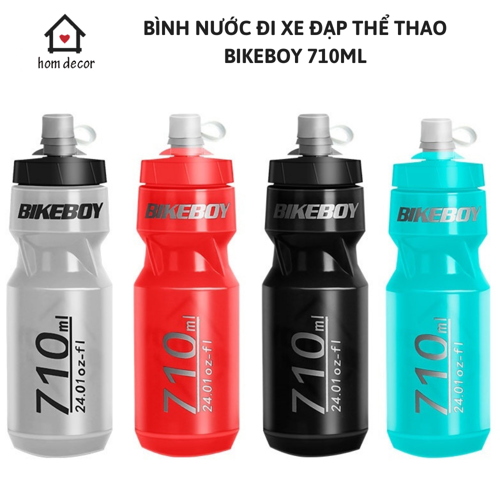 Bình nước tập gym, Bình nước thể thao nhựa PP cao cấp BikeBoy, Bình nước treo xe đạp đi phượt leo núi