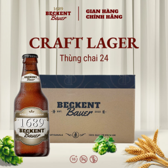 Bia Thủ Công Beckent Bauer Craft Lager 4.6% Thùng 24 Chai 330ml