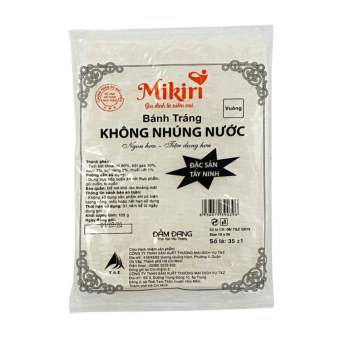 Bánh tráng không nhúng nước Mikiri - Bánh vuông 35 lá