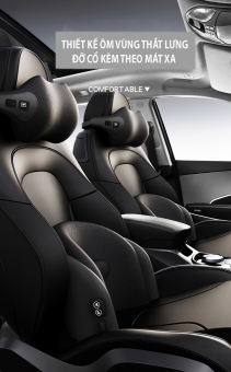 Gối tựa lưng tựa đầu có massage đa năng - đệm ghế xe kèm massage, gối tựa xe hơi tích hợp massage