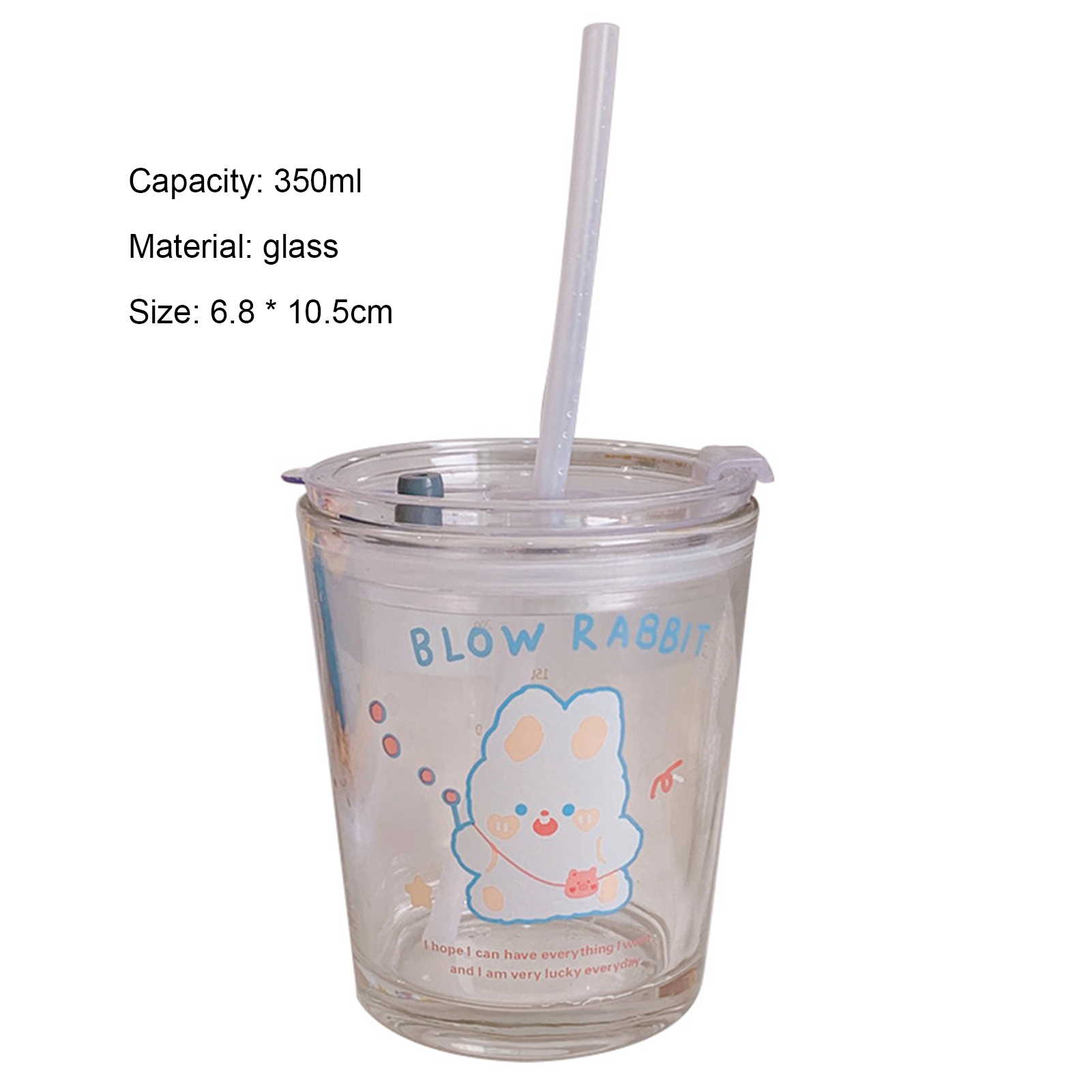 BlueH Cốc Uống Nước Cốc Có Ống Hút Uống Trà Sữa Cà Phê Dung Tích Lớn