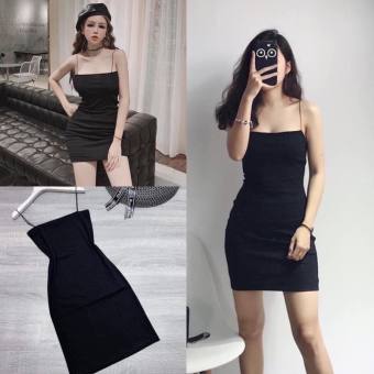 Đầm 2 dây ôm body ❤️đầm nữ ôm❤️ chất len tăm