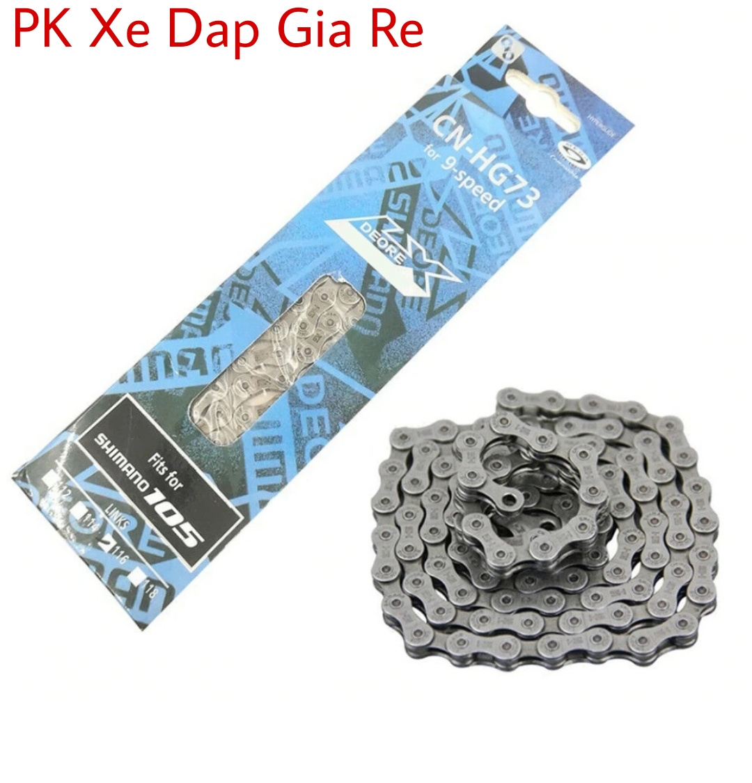 Xích sên xe đạp shimano cn-hg73 9 speed, xích xe đạp 9 speed - pk xe dap gia re
