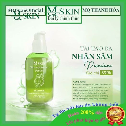 Serum thay da nhân sâm MQ Skin không sưng (chính hãng) Mqskin Vip tái tạo da nhân sâm giảm thâm nám tàn nhang và mụn