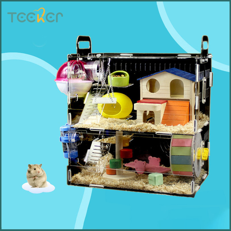 Teeker Hamster Cage Large Guinea Pig Cage Haven Habitat Small Animal Cage for Hamster Guinea Pig Gerbil ราคา 540 บาท*ส่งฟรี