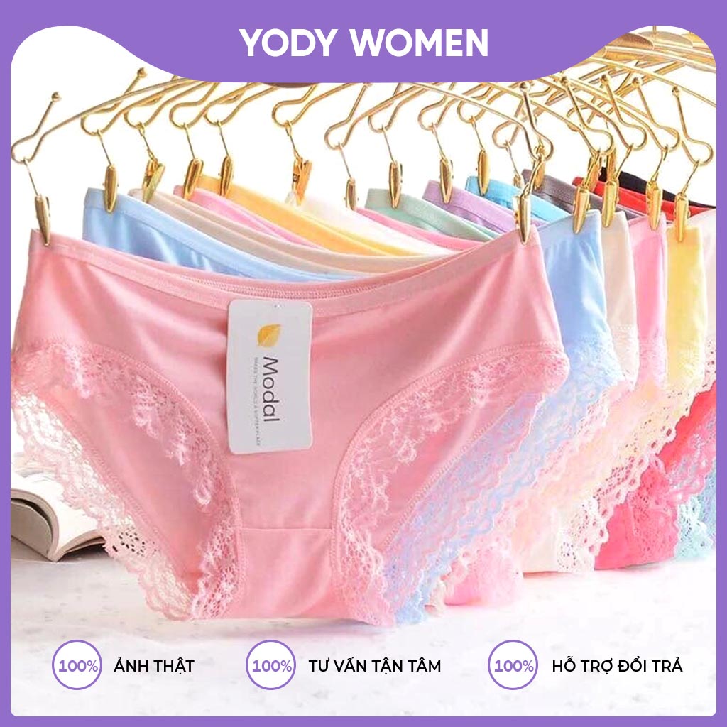 Quần lót nữ cotton viền ren mát mịn cao cấp