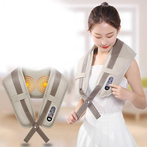 Máy massage chống đau vai gáy, Đai massage cổ vai gáy, Vận hành êm, giảm đi mệt mỏi, đau nhức, uể oải thư giãn các vùng cơ.