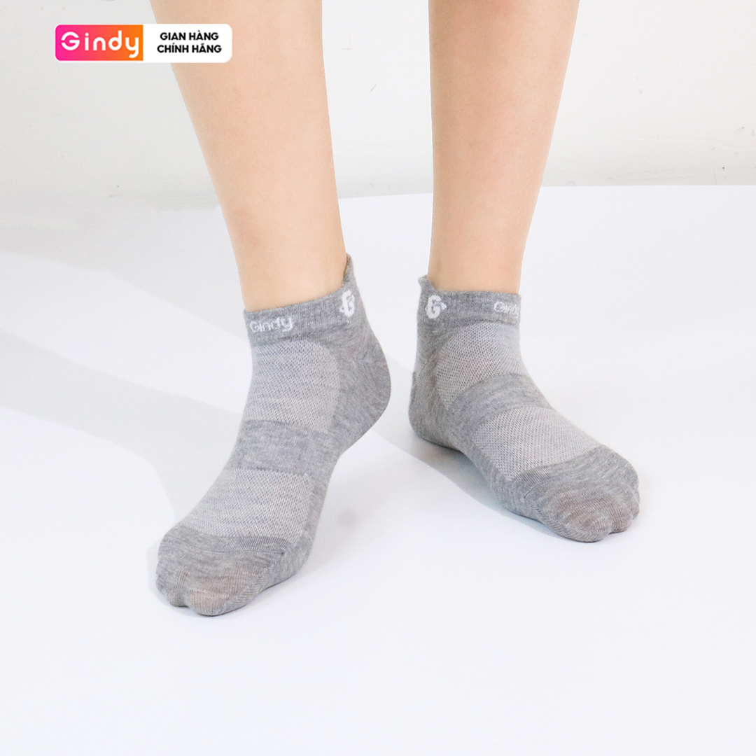 Tất ngắn cổ nam nữ GINDY chất liệu cotton mềm thoáng mát dễ phối đồ phong cách unisex T004