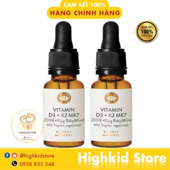 Vitamin K2 D3 Mk7 Sunday Natural 20ml của Đức