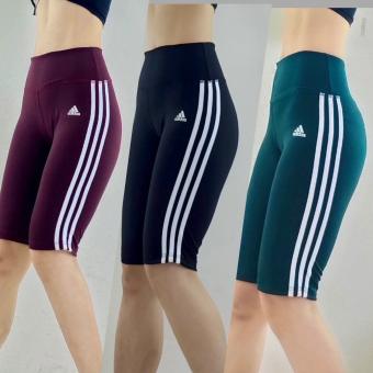 Quần Lửng Ngố Tập Gym Yoga Aerobic Quần Thể Thao Nữ Phối Sọc Nhiều Màu Thời Trang