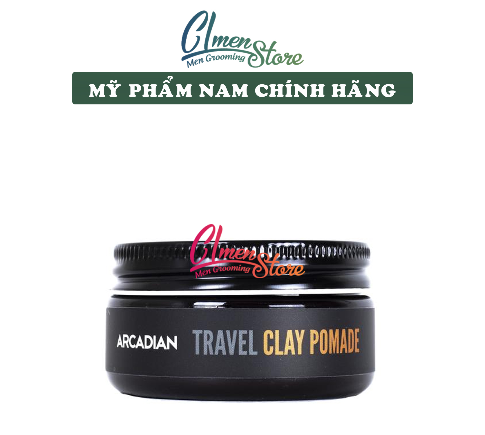 Sáp vuốt tóc Arcadian Clay Pomade Travel Size | Tạo kiểu tóc cho nam