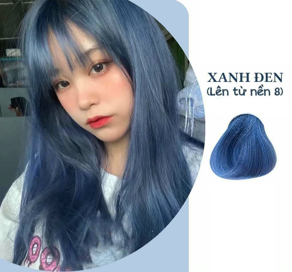 Thuốc nhuộm tóc màu xanh than,xanh dương đen