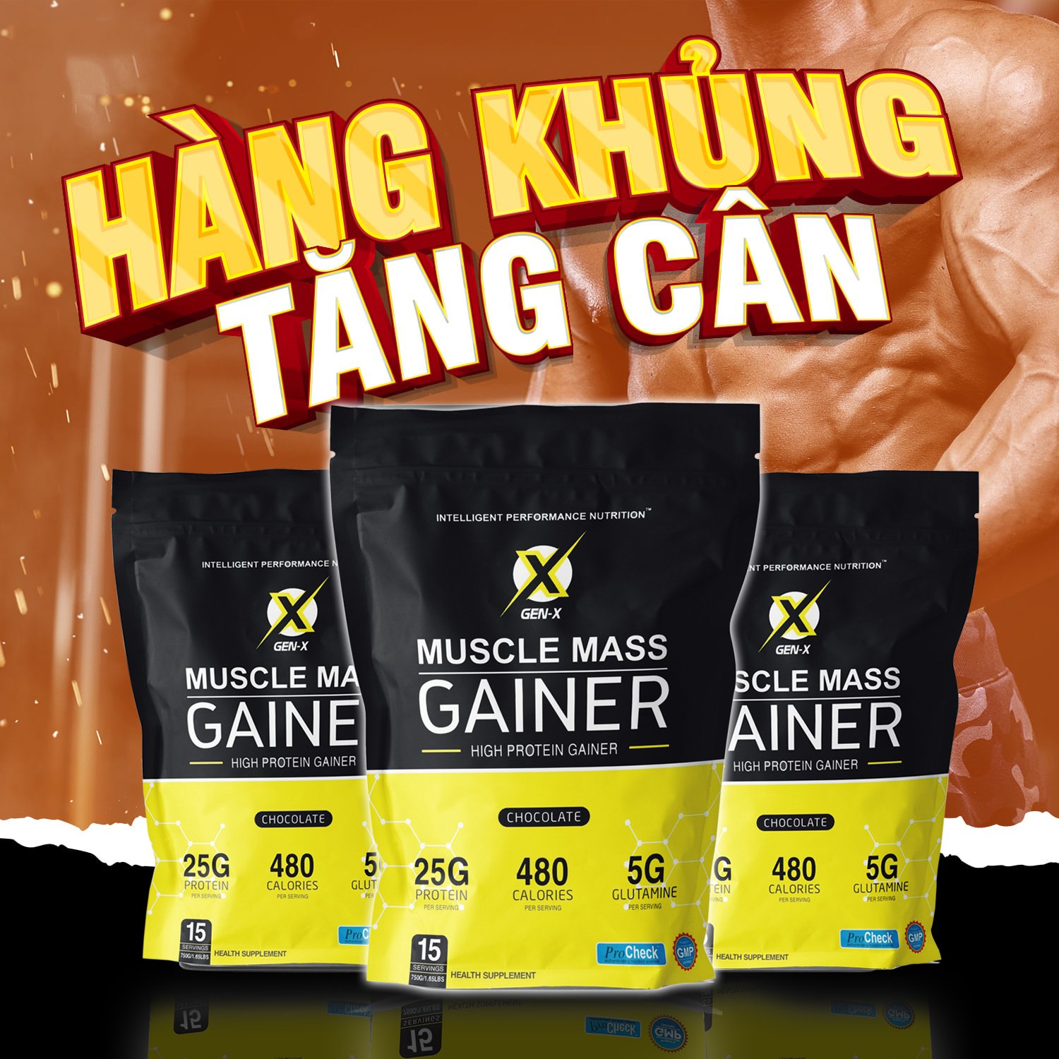 Sữa tăng cân mass gainer 750 gram