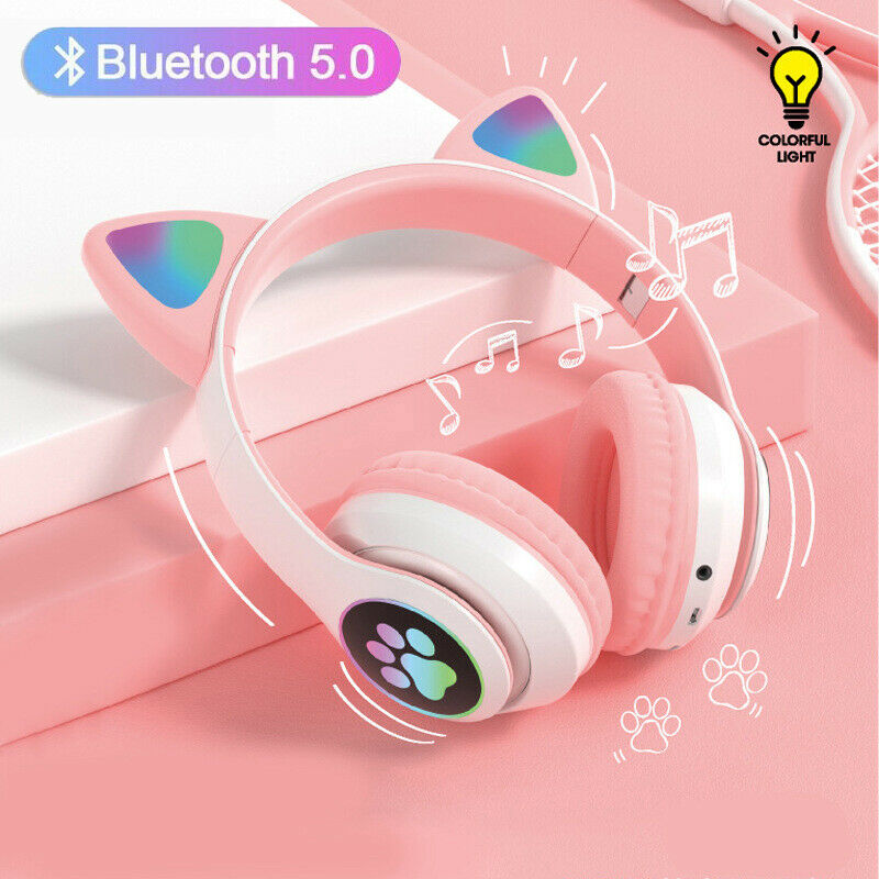 Beli Headset Bluetooth Gaming Pink Kucing Online Harga Terbaik