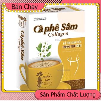 Hộp 12 Gói Cà Phê Sâm Collagen Đẹp Da , Giữ Dáng , Hỗ Trợ Giảm Cân Hiệu Quả