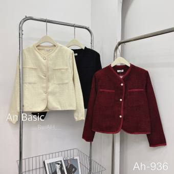 Áo khoác dạ tweed nữ, Áo khoác dáng ngắn dài tay  EMIX - Aodatweedvien936