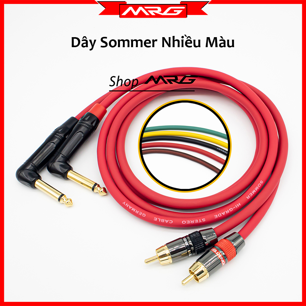 Cặp Dây 6 Ly Cong Ra AV Hoa Sen, dài 1met-2met-3met-5met-8met-10met (TS 1/4inch To RCA) | dây jack 6 ly ra hoa sen, cáp 6.5mm sang rca, dây bông sen ra 6 ly, dây av ra 6.5mm, cáp kết nối âm thanh.