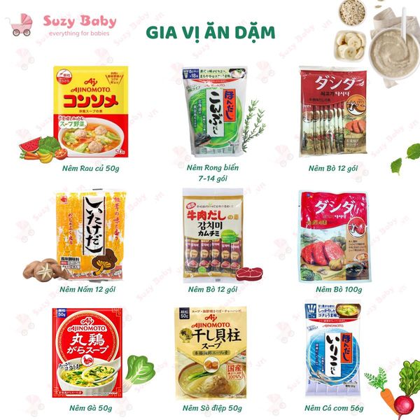 Hạt nêm cho bé ăn dặm Ajinomoto Shimaya Nhật Bản