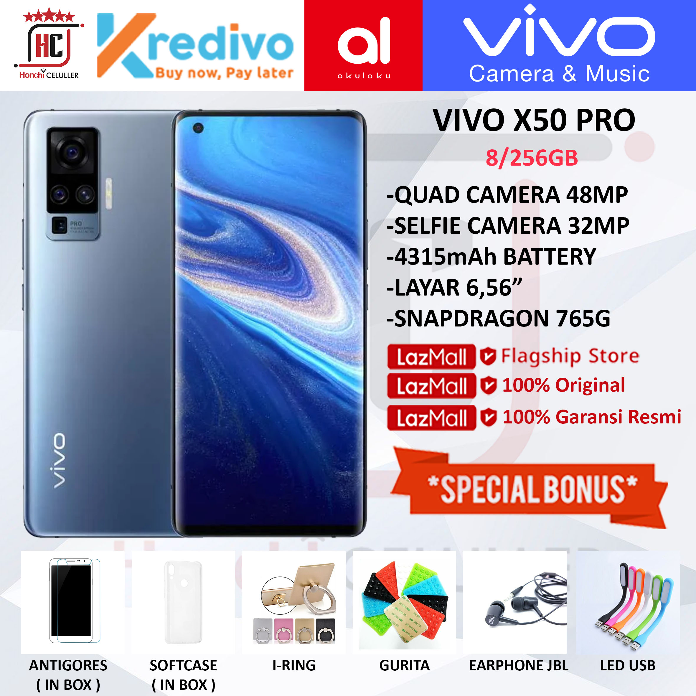 VIVO X50 PRO 8/256GB GARANSI RESMI ORIGINAL FULL BONUS Harga  10,000,000 Ringgit*Penghantaran Percuma