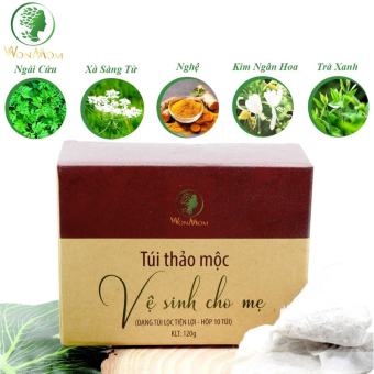 Combo 2 Hộp 40 Túi Thảo Mộc Xông Vùng Kín Thơm Tho Cho Mẹ Bầu Và Sau Sinh, Lưu Thông Khí Huyết, Giảm Căng Thẳng, Kháng Viêm, Se Khít Chính Hãng WONMOM