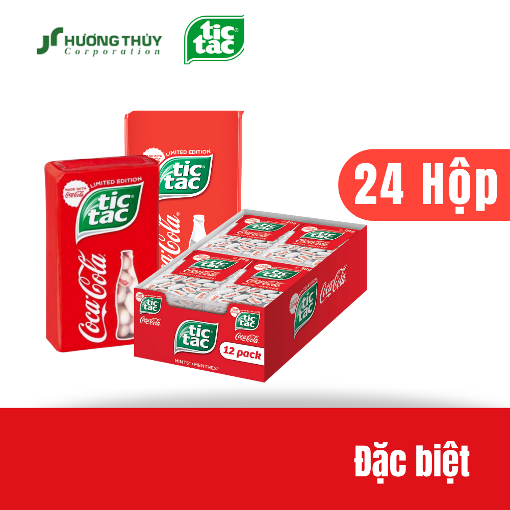 Tic Tac Đặc Biệt Kẹo Tic Tac Hương Vị Cocacola mới Hộp 24 viên