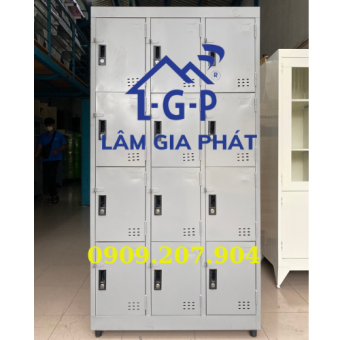 Tủ hồ sơ 12 cửa sơn tĩnh điện lưu trữ đồ dùng cá nhân, hồ sơ văn phòng