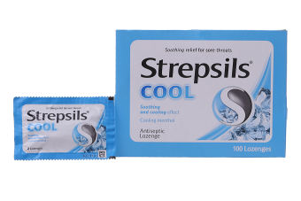 Viên ngậm Strepsils Cool kháng khuẩn, giảm đau họng (50 gói x 2 viên)