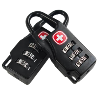 02 Ổ KHOÁ MÃ SỐ DU LỊCH HÌNH CHỮ THẬP [ Khoá hành lý Khoá Vali khoá ba lô khoá cặp táp khoá tủ ] (Giao màu ngẫu nhiên)