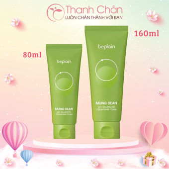 Sữa rửa mặt Beplain Mung Bean pH-Balanced Cleansing Foam 80ml/160ml