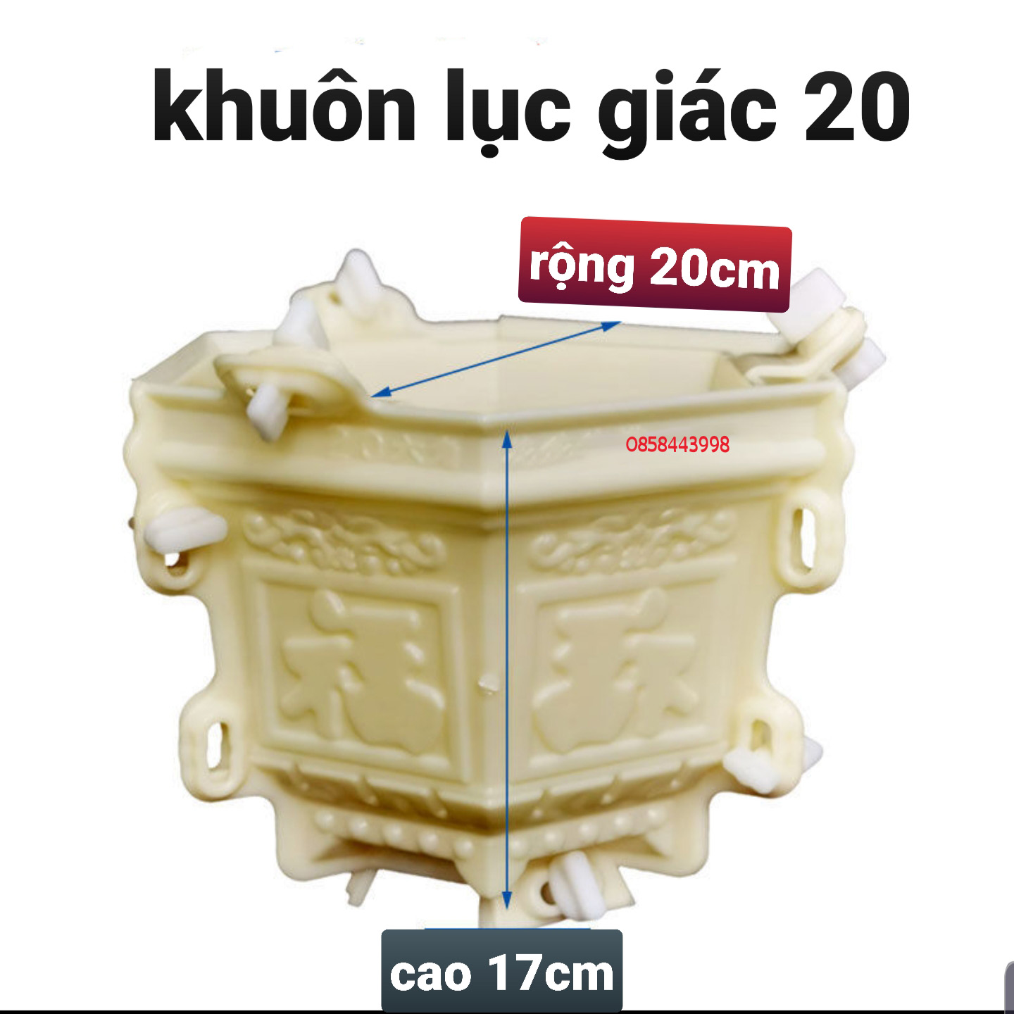 khuôn đúc chậu lục giác 20 chất liệu nhựa ABS (sản phẩm của Trung Quốc)