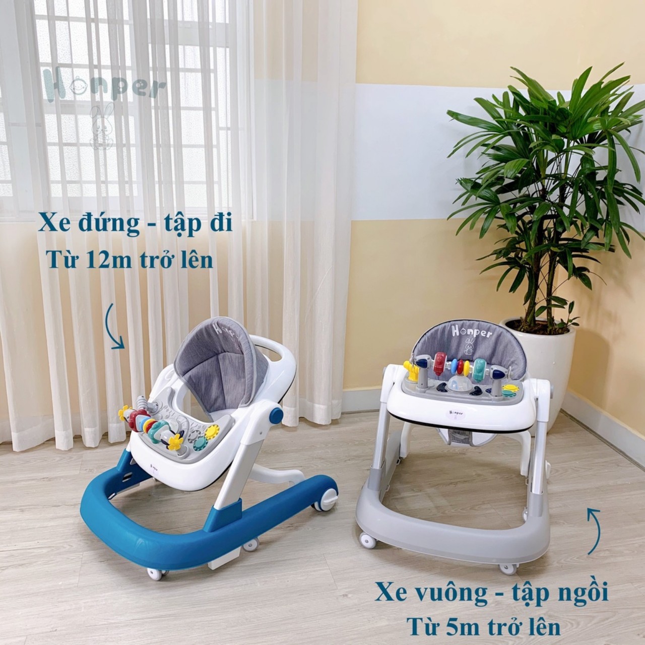 [Hoàn tiền 10%](chính hãng)Xe tập đi xe chạy tròn Honper 2in1 có nhạc đèn chỉnh tốc độ tặng kèm miếng lót