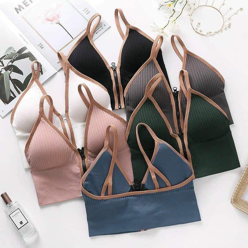 Áo ngực bra khóa kéo tôn ngực,💖FREESHIP💖,có lót độn