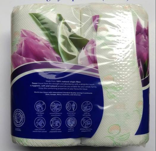 Khăn giấy bếp Paseo 2 cuộn in hoa