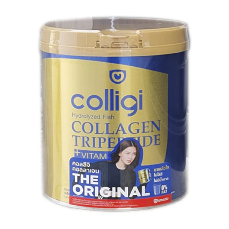 ภาพหน้าปกสินค้าBig size Amado Colligi Fish Collagen Tripeptide plus Vitamin C ขนาด 200g อมาโด้ คอลลิจิ ไฮโดรไลซ์ ฟิช คอลลาเจน ไตรเปปไทด์พลัส วิตามิน ซี ขนาด 200g จำนวน 1 กระ