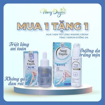 Kem tẩy lông Nàng Duyên - Tặng serum dưỡng da. Dễ dàng wax lông vùng bikini không gây đau rát mịn màng da - Lamy Cosmetics