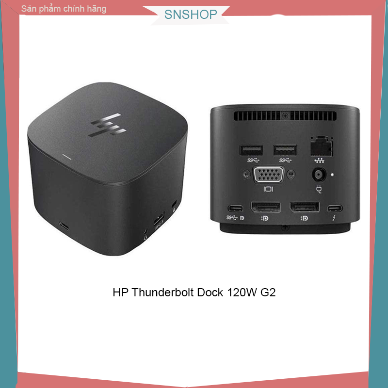 Hub hp thunderbolt 3 dock 120w g2- hỗ trợ xuất 4 màn hình riêng biệt,thêm cổng kết nối cho laptop hp elite, zbo.ok