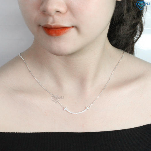 Dây chuyền nữ bạc thật mặt nụ cười - Vòng cổ bạc nữ tầng lớp Itaewon Class DCN0466 - Trang Sức TNJ