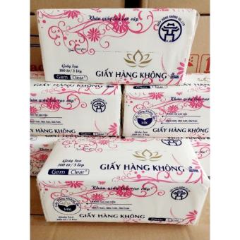 Giấy ăn lụa, giấy rút 3 lớp gói 300 tờ Giấy ăn lụa