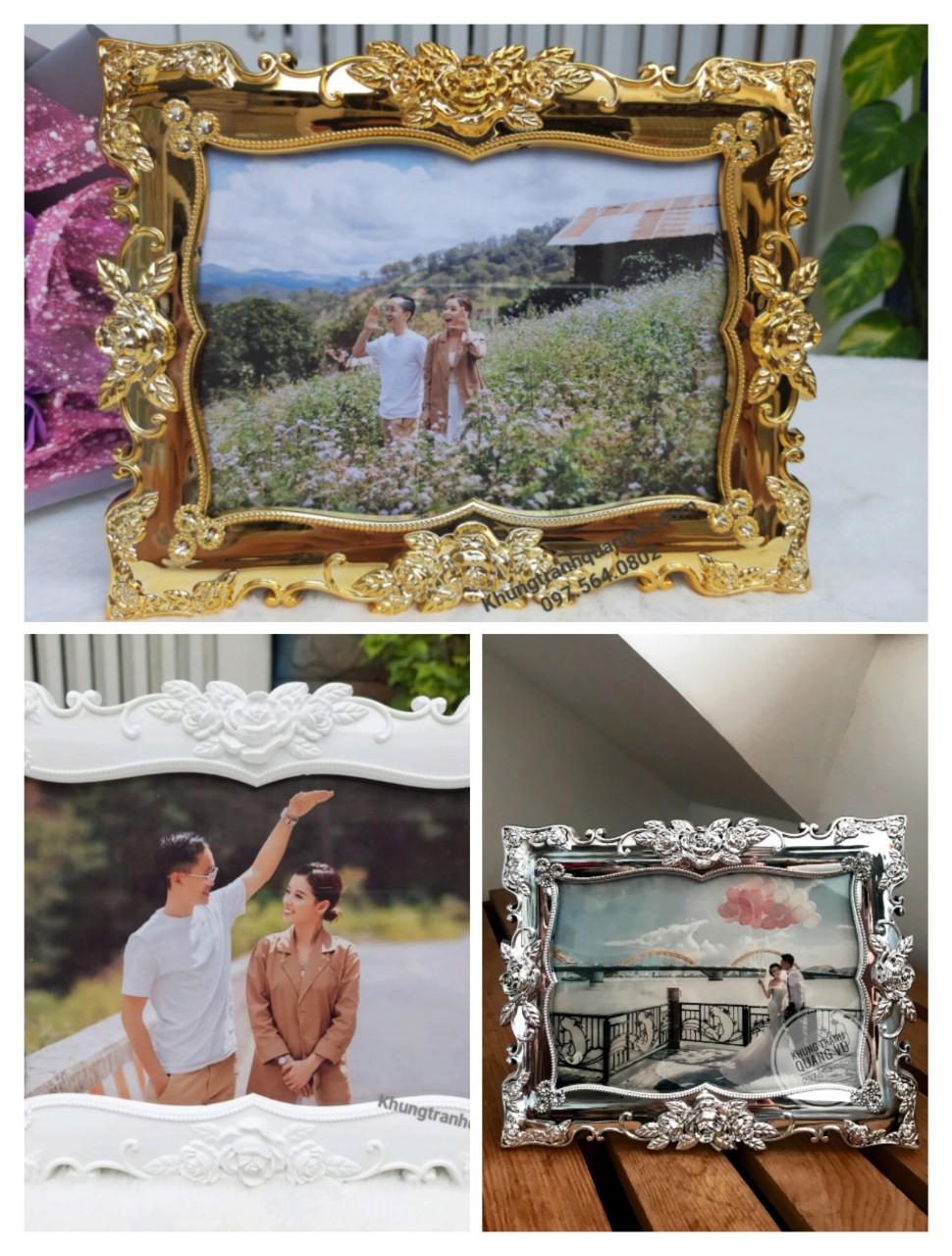 KHUNG ĐỂ BÀN TRANG TRÍ PHA LÊ (13*18-15*21)