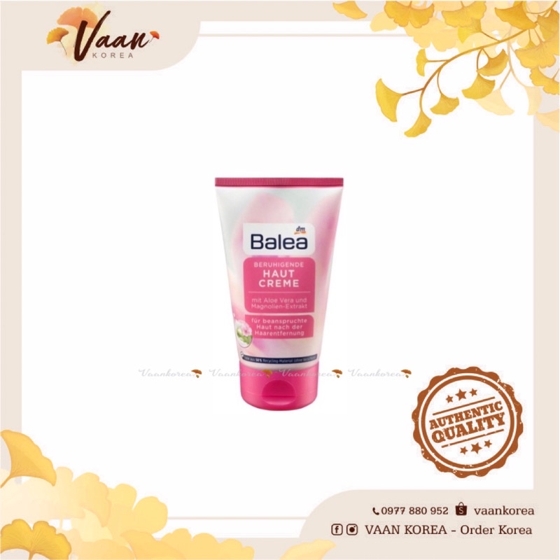Kem dưỡng sau wax Balea Beruhigende Haut Creme 125mL