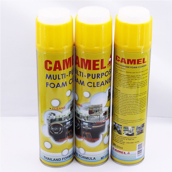 Xịt tẩy vệ sinh nội thất ô tô Camel - Hoàng Minh Auto X001
