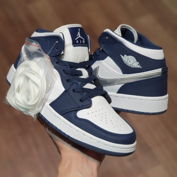 Giày sneaker JORDAN xanh than cổ cao , Giày thể thao JD navy xanh than 2022 full bill box