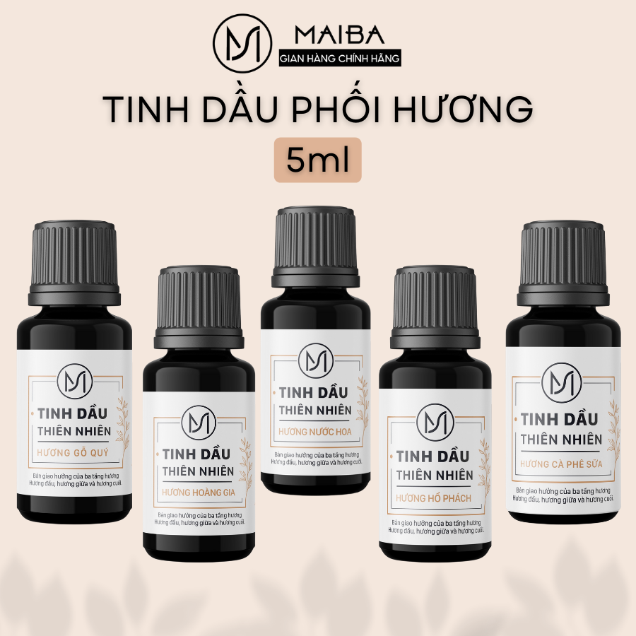 Tinh dầu thơm thiên nhiên nguyên chất xông phòng giúp khử mùi và thư giãn giảm căng thẳng 5ml - MAIBA