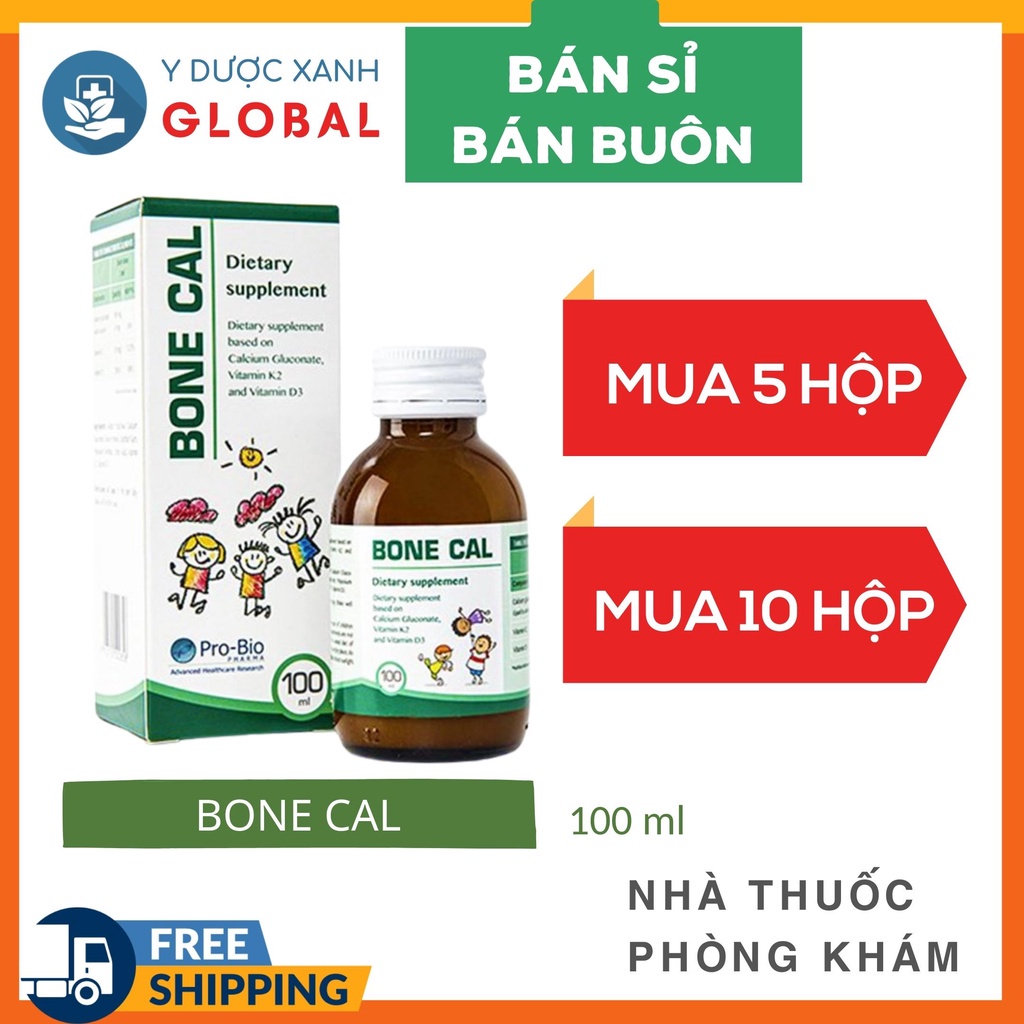 Bone cal, Siro canxi, hỗ trợ bé phát triển chiều cao, chắc khỏe xương